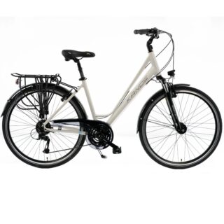 Rower damski Kands Elite Pro trekking, aluminium, 28", 24 biegi, biały