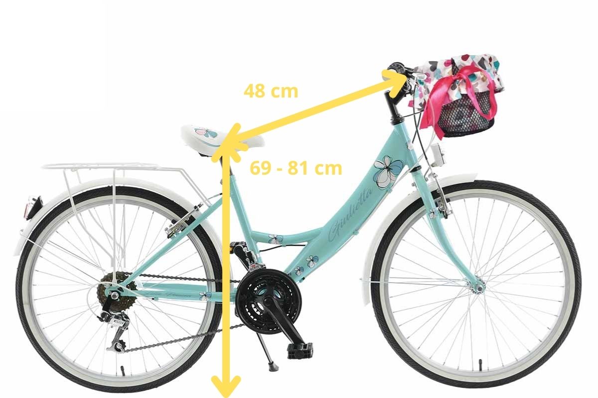 Rower z regulowanym siodełkiem i koszykiem