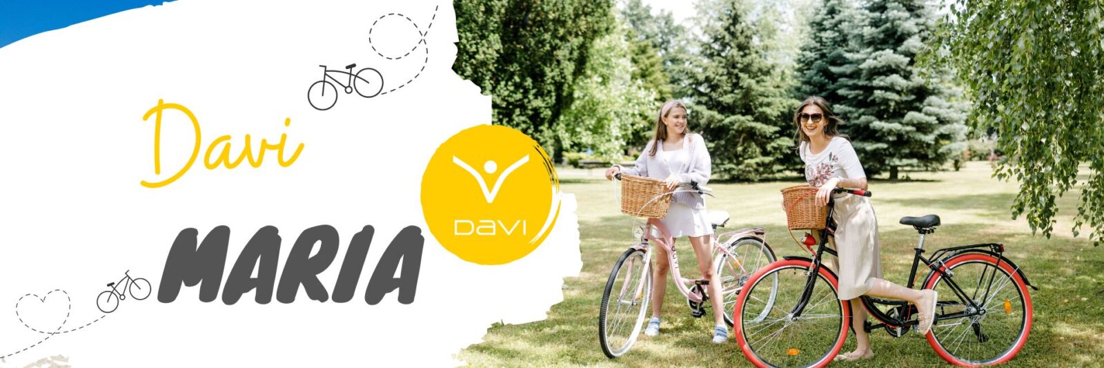 Dwie kobiety na rowerach w parku