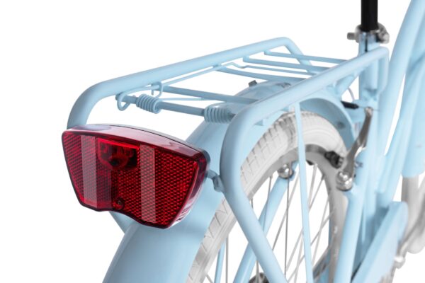 Tylny reflektor roweru w niebieskim kolorze