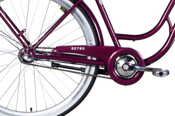 Retro cykelkedja och pedal i detalj