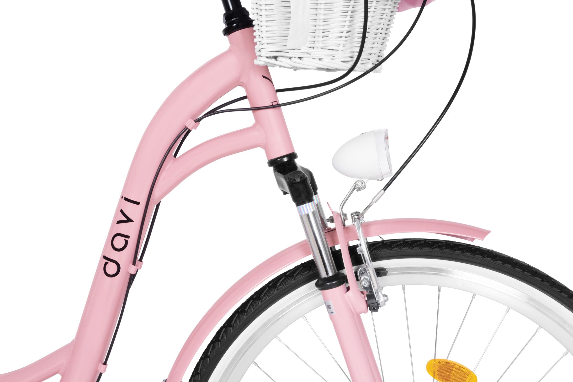rower damski davi maria aluminium, 28", 160–185 cm, 7 biegów, różowy
