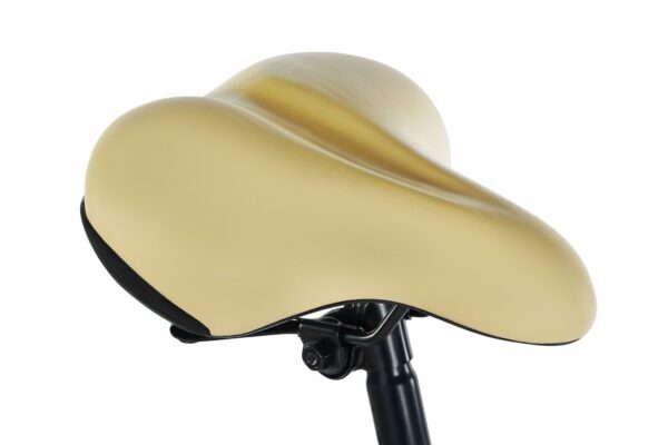 Gul cykelsadel närbild
