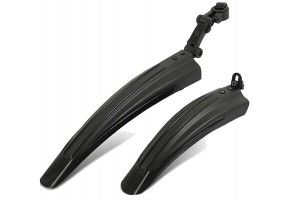 Czarne błotniki rowerowe do ochrony przed błotem.