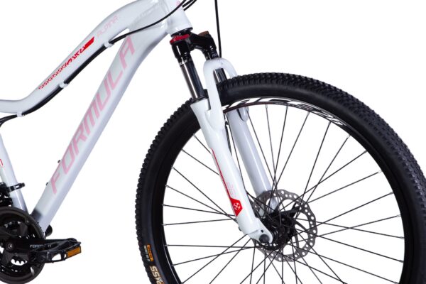 Rower górski w białym kolorze