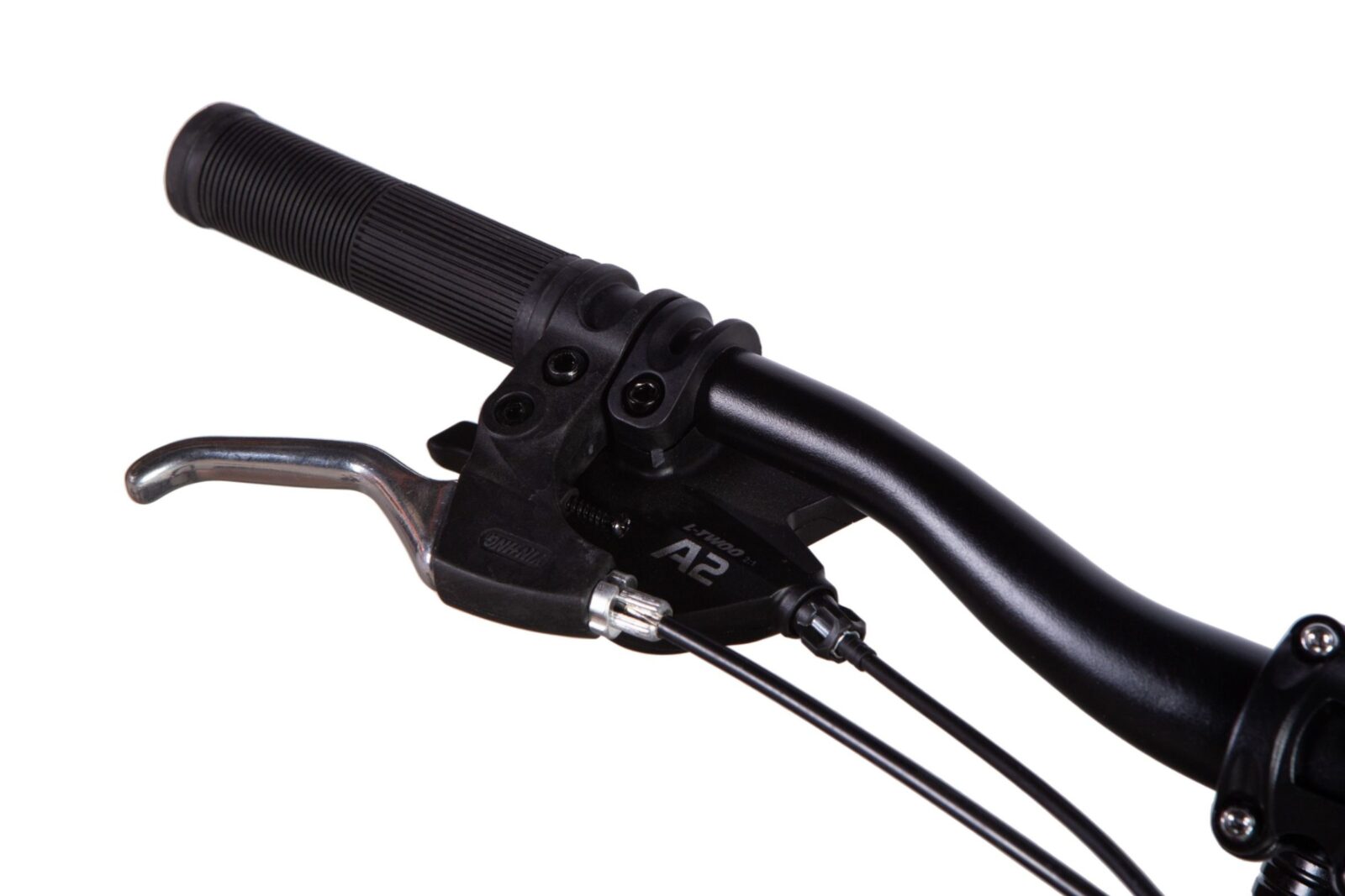 Uchwyt rowerowy z hamulcem i manetką.