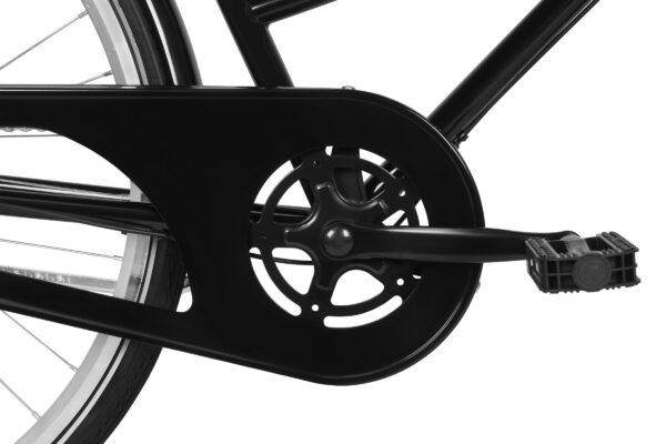 Czarna korba rowerowa z pedałem