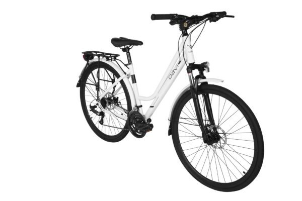rower trekkingowy davi adventuro 28", 160 185 cm, 21 biegów, biały