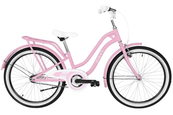 rower dziecięcy davi molli 24", 130–165 cm, 1 bieg, różowy