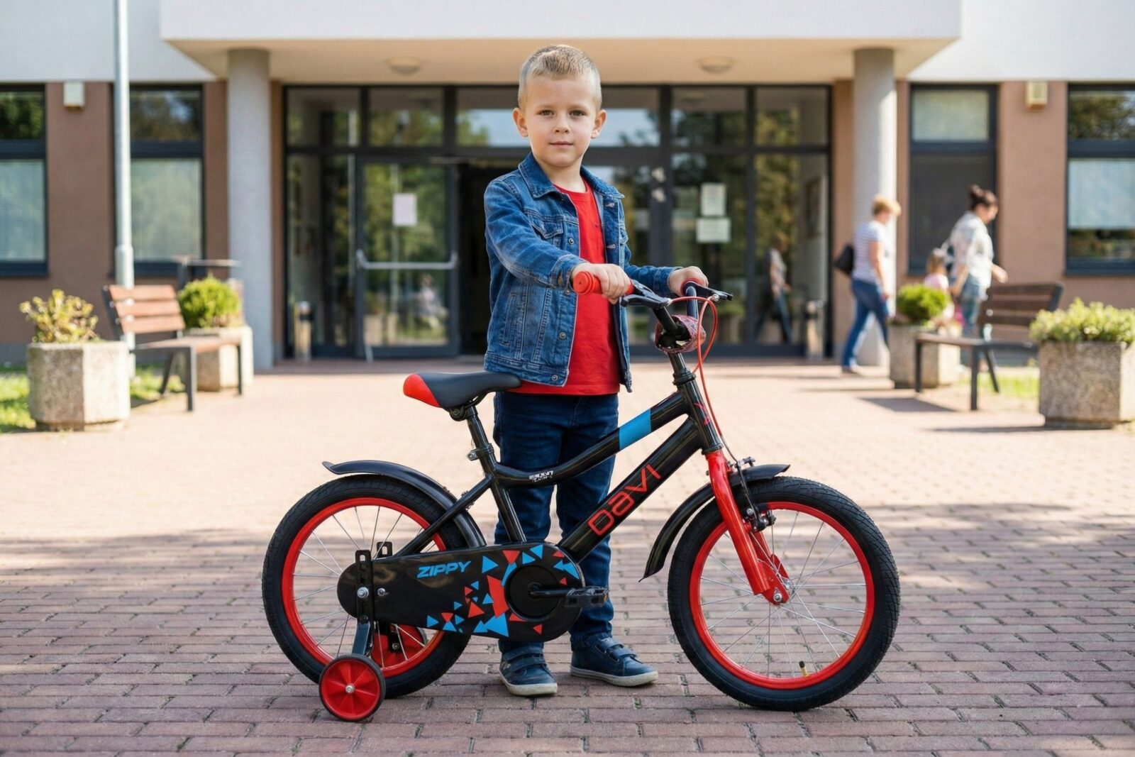 rower dziecięcy davi zippy 16", 95 110 cm, 1 bieg, czarny