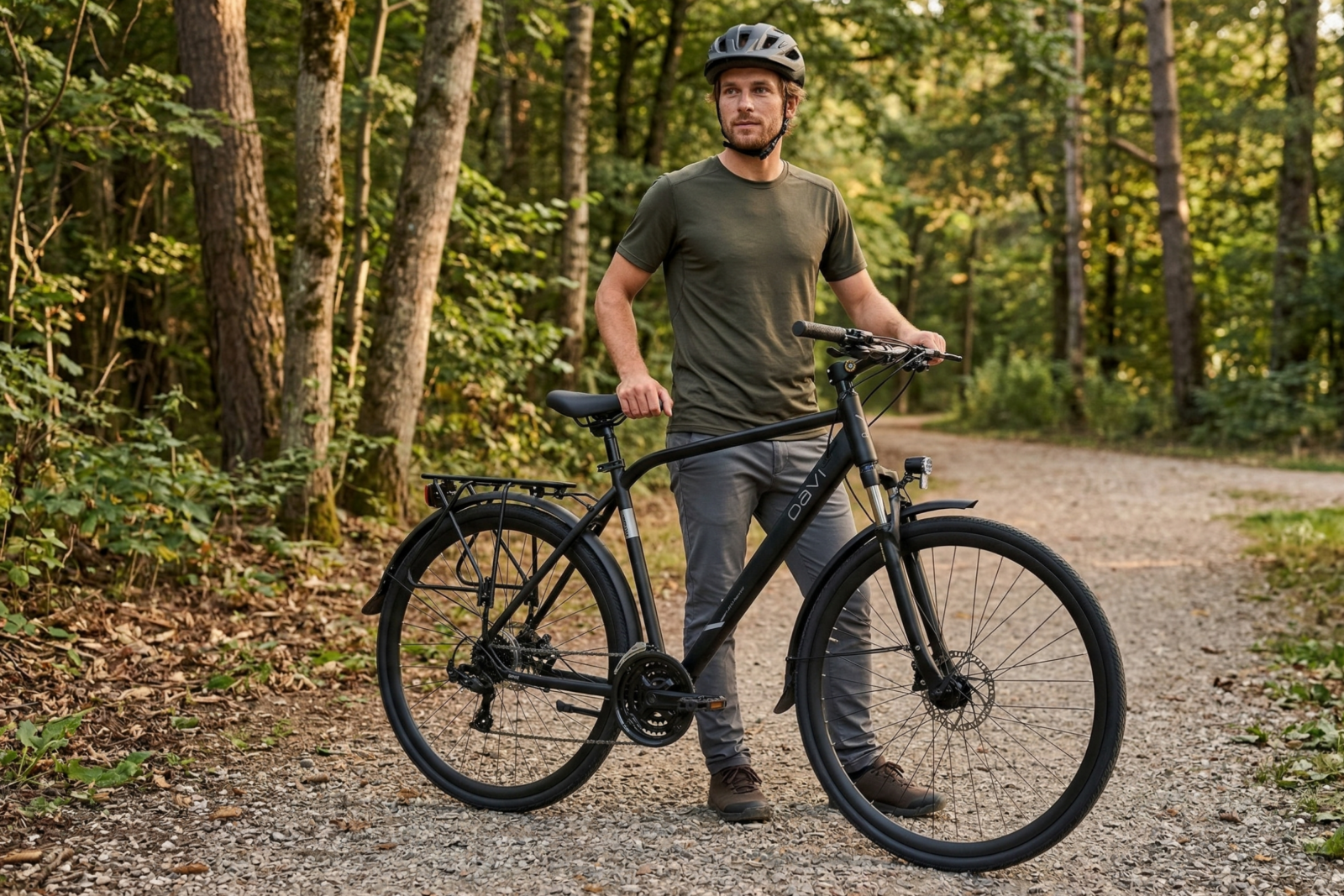 rower trekkingowy davi adventuro 28", 160 185 cm, 21 biegów, czarny