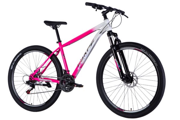 rower górski mtb mars 29", 170 185 cm, 21 biegów, biały/różowy