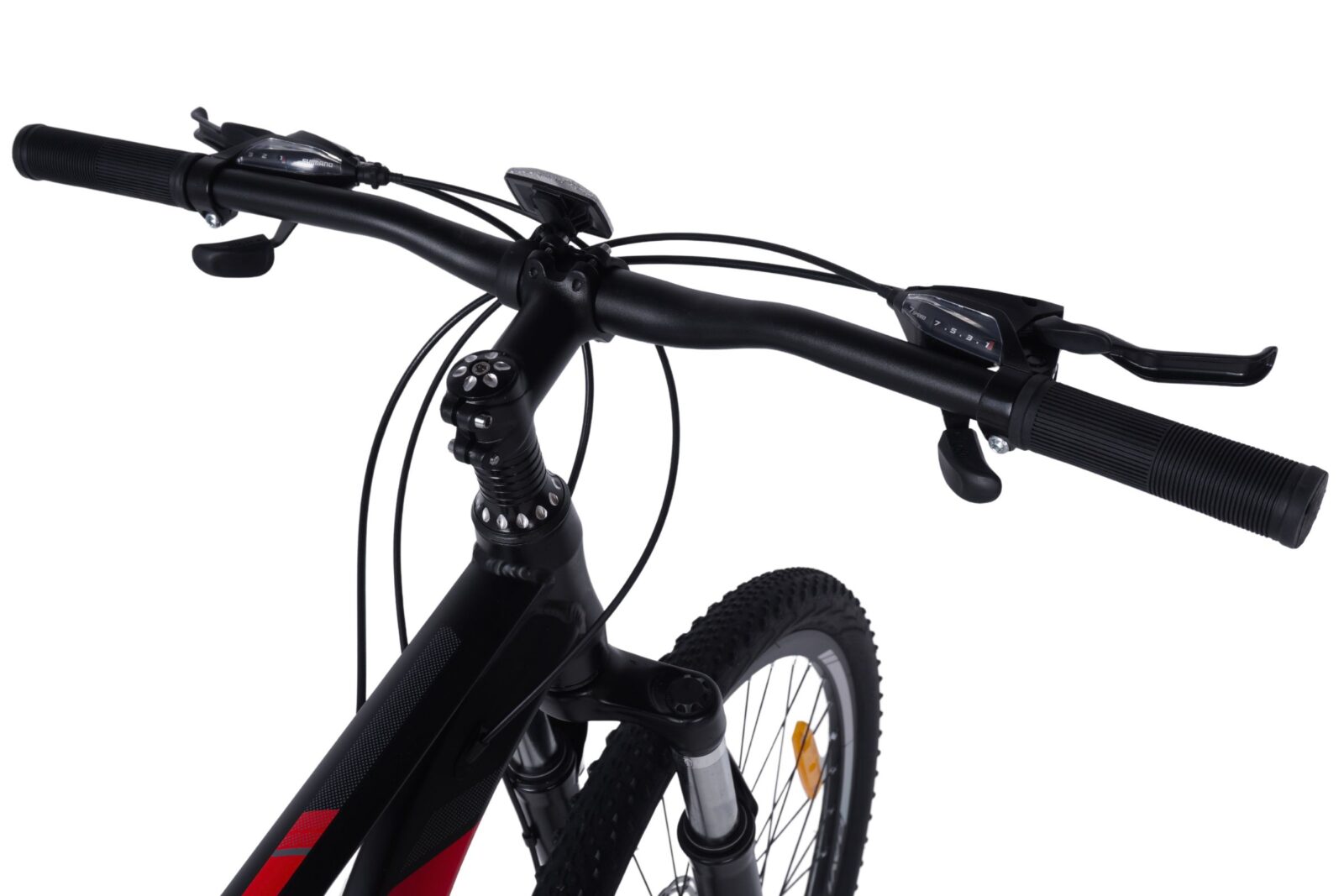 rower górski mtb davi montaro aluminium, 27,5", 160–185 cm, 21 biegów, czarny/czerwony