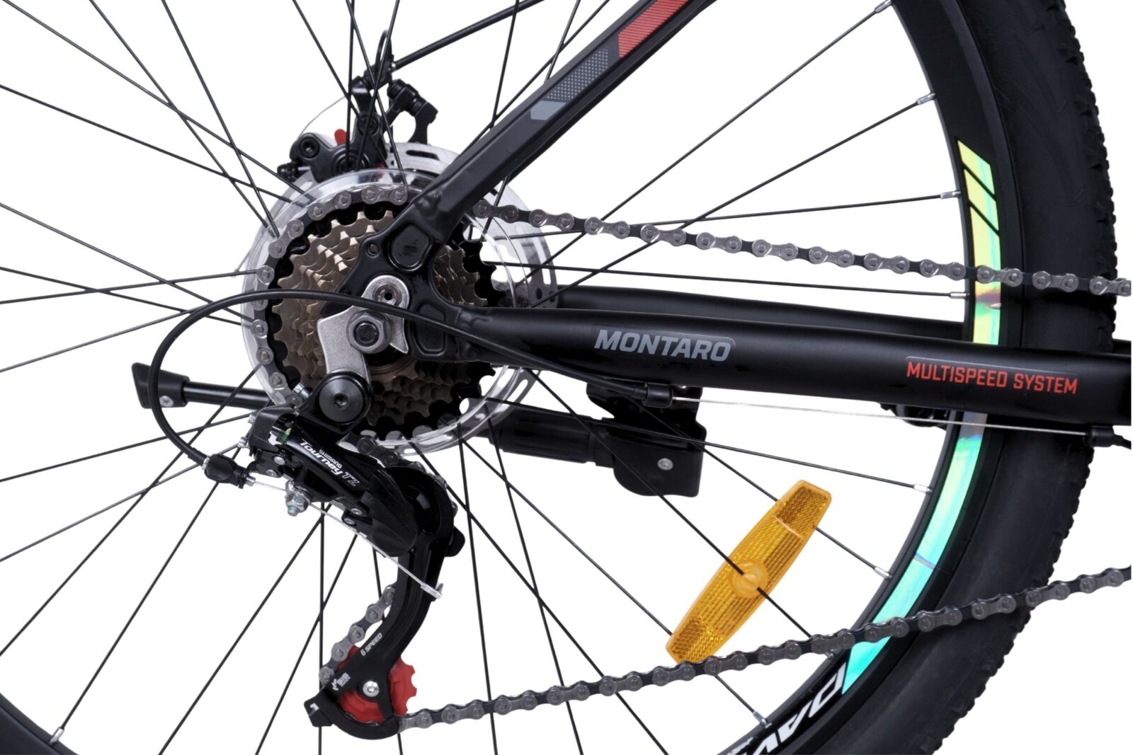 rower górski mtb davi montaro aluminium, 27,5", 160–185 cm, 21 biegów, czarny/czerwony