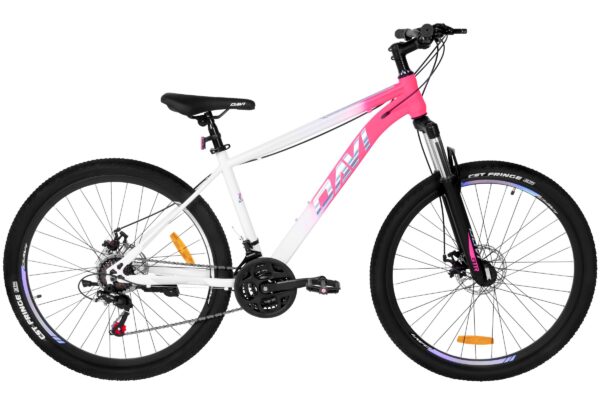 rower górski mtb davi bonita 27,5", 160–185 cm, 21 biegów, biały/różowy (kopia)