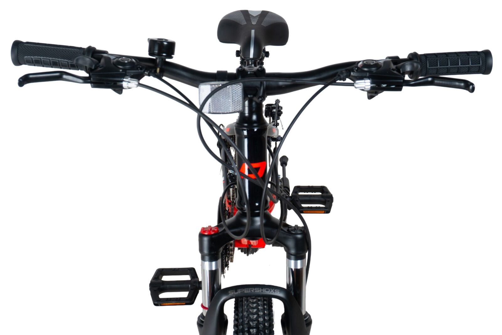 bicicleta copii davi terrano 24", 130 160 cm, 21 viteze, negru/rosu (copy)