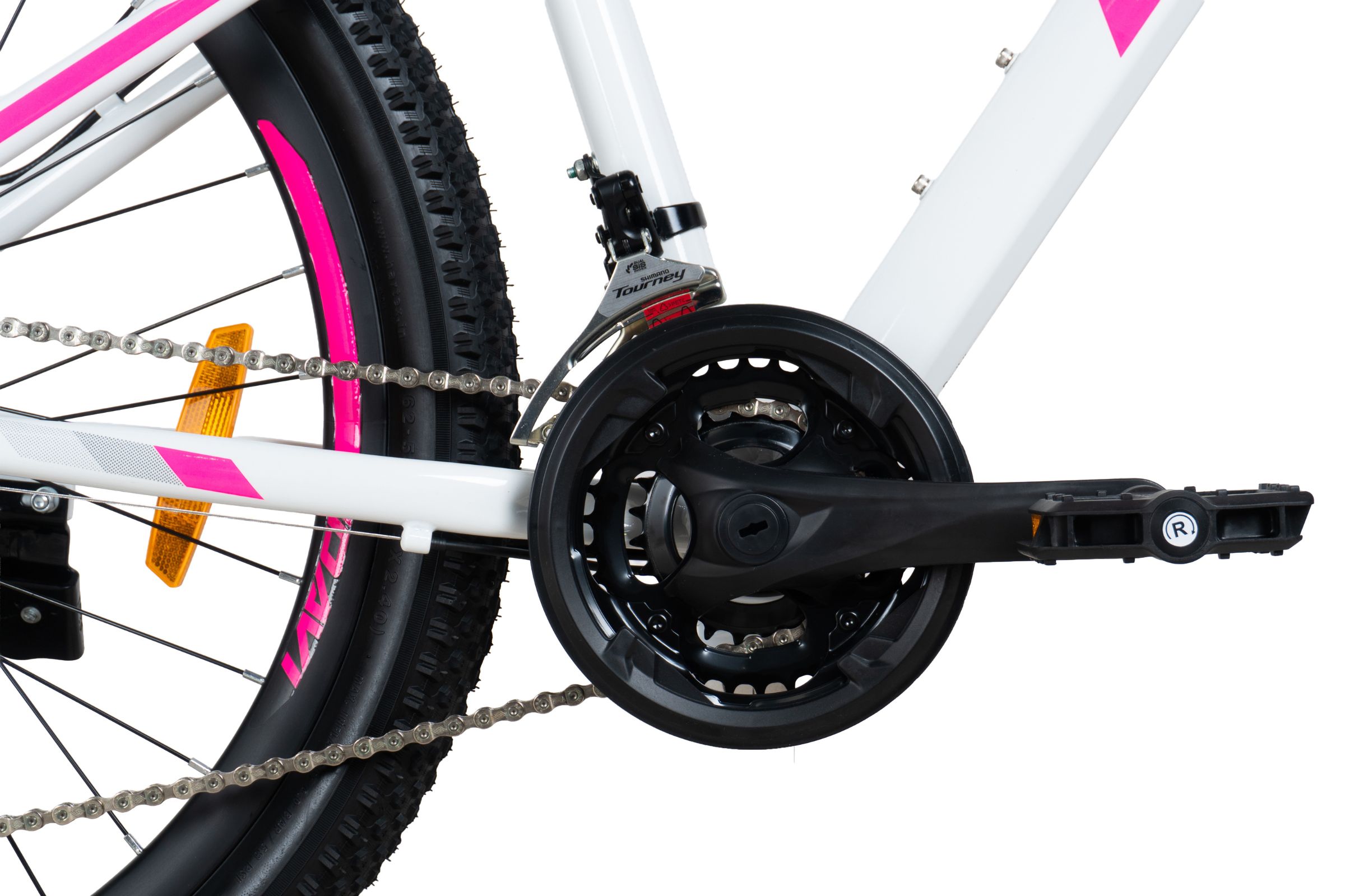 rower górski mtb davi bella aluminium, 26", 145 170 cm, 21 biegów, różowy/ biały