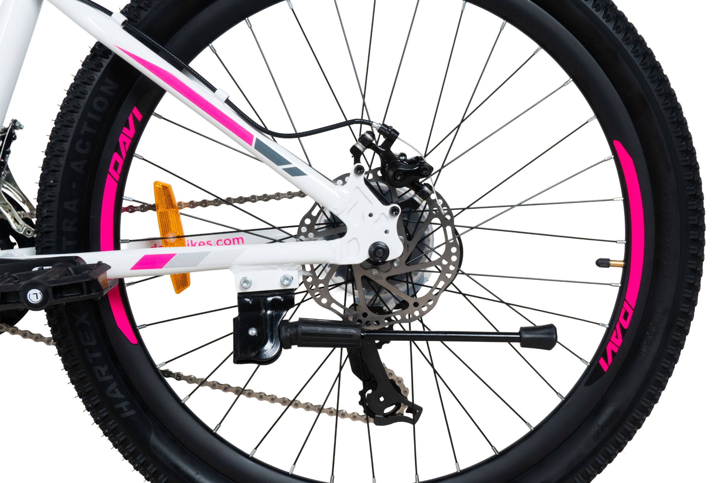rower górski mtb davi bella aluminium, 26", 145 170 cm, 21 biegów, różowy/ biały