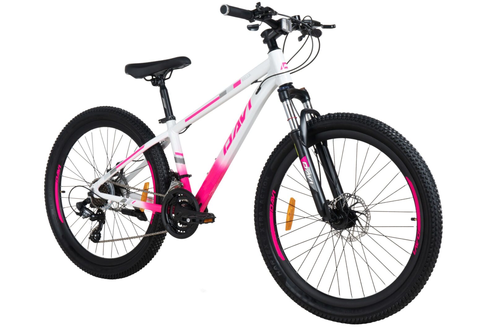 rower górski mtb davi bella aluminium, 26", 145 170 cm, 21 biegów, różowy/biały (kopia)