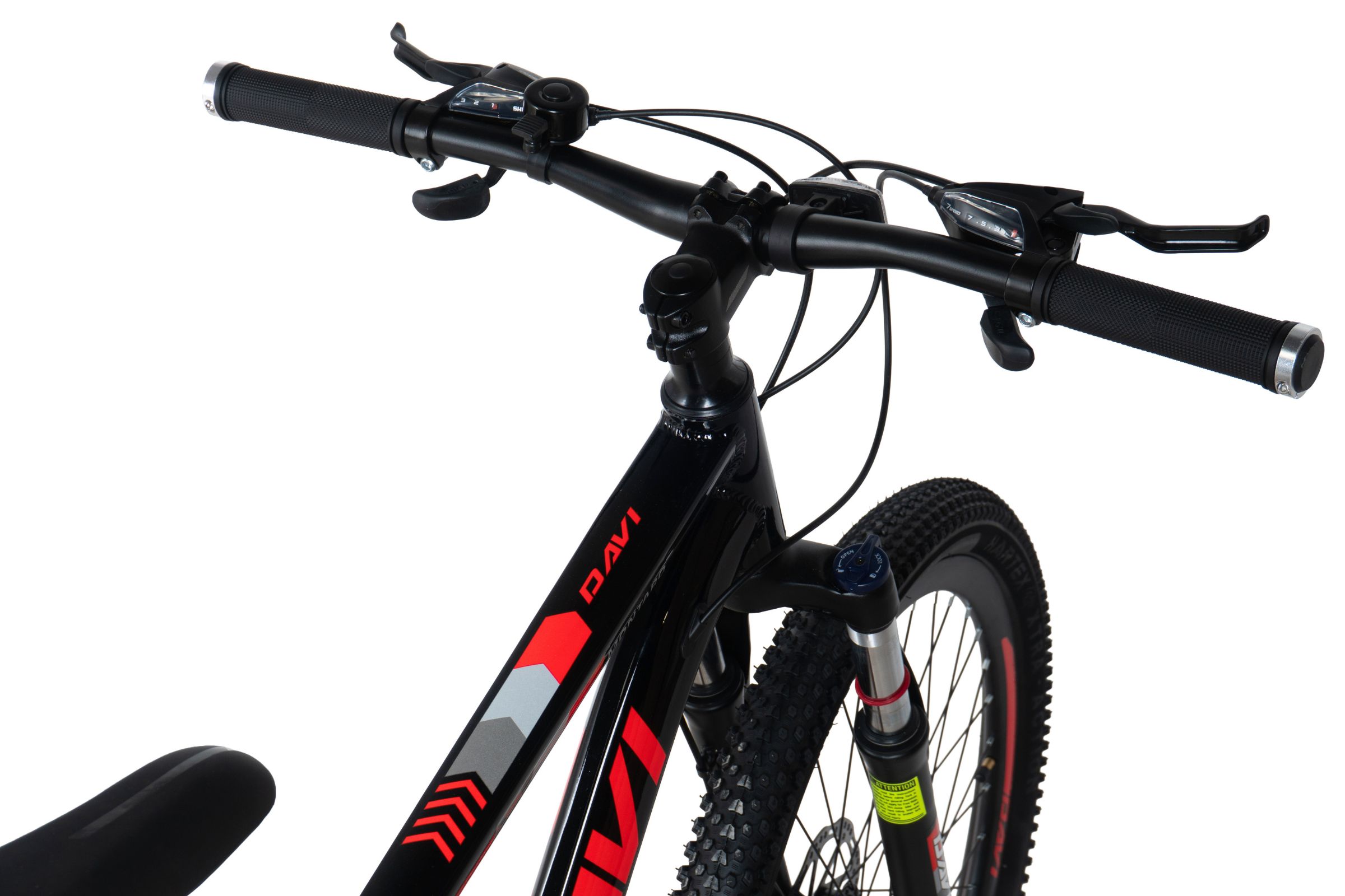 rower górski mtb davi montaro aluminium, 26", 145 170 cm, 21 biegów, czarny/czerwony