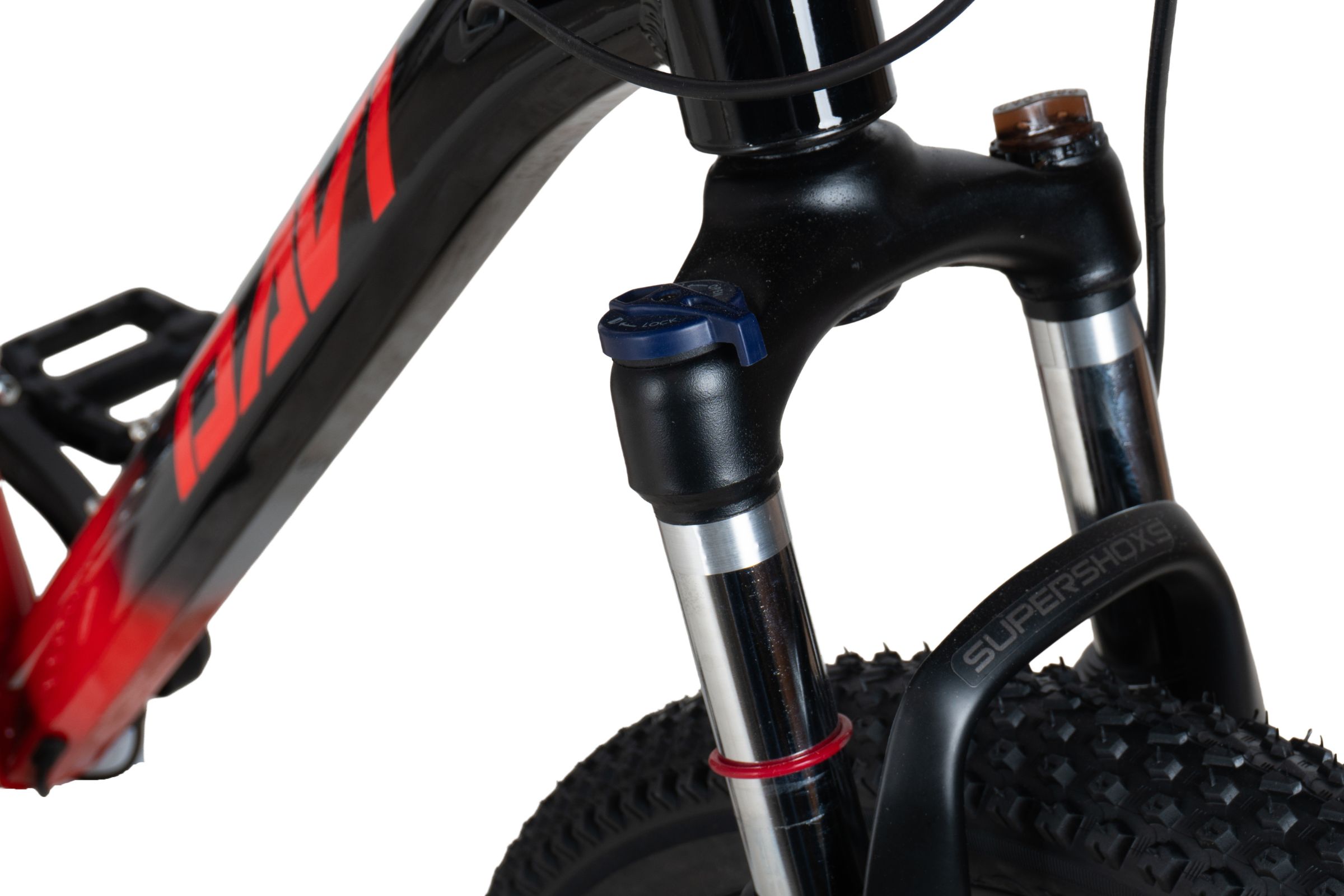 rower górski mtb davi montaro aluminium, 26", 145 170 cm, 21 biegów, czarny/czerwony