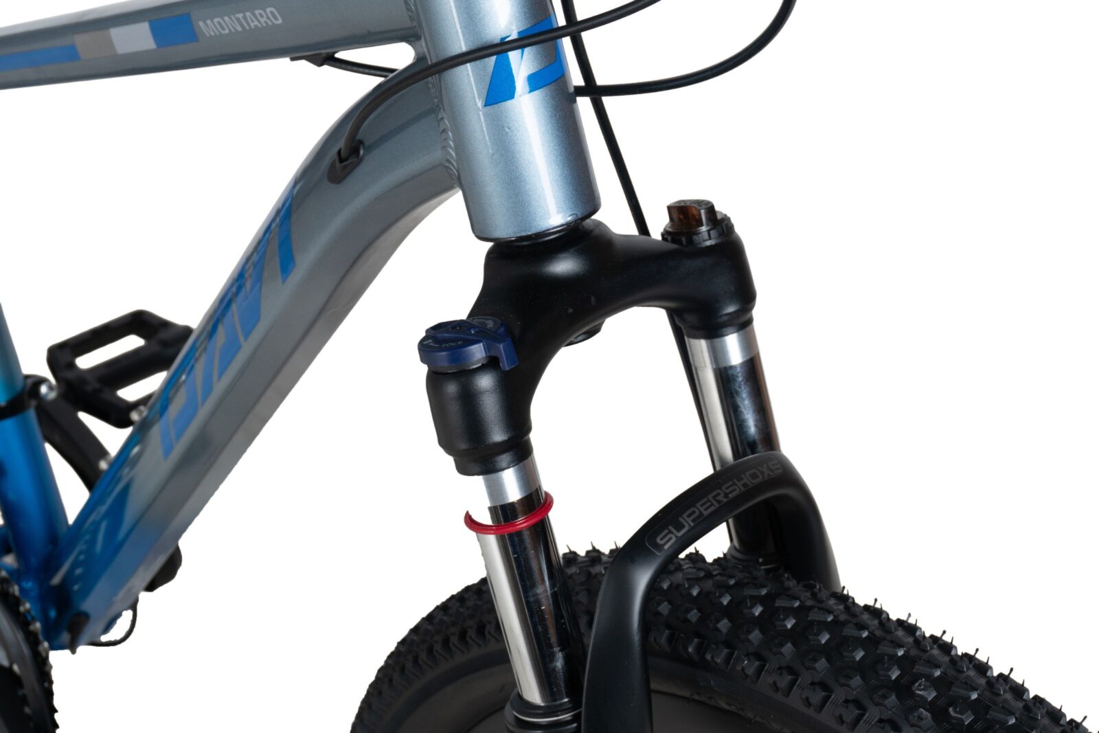 rower górski mtb davi montaro aluminium, 26", 145 170 cm, 21 biegów, szary/niebieski