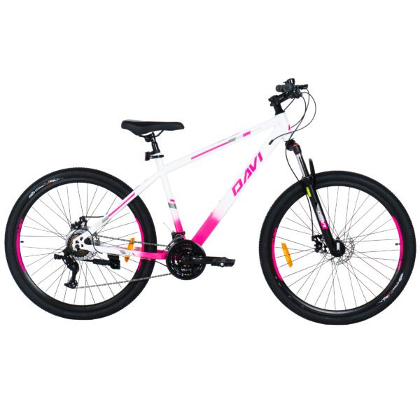 rower górski mtb davi bonita 27,5", 160–185 cm, 21 biegów, biały/różowy (copy)