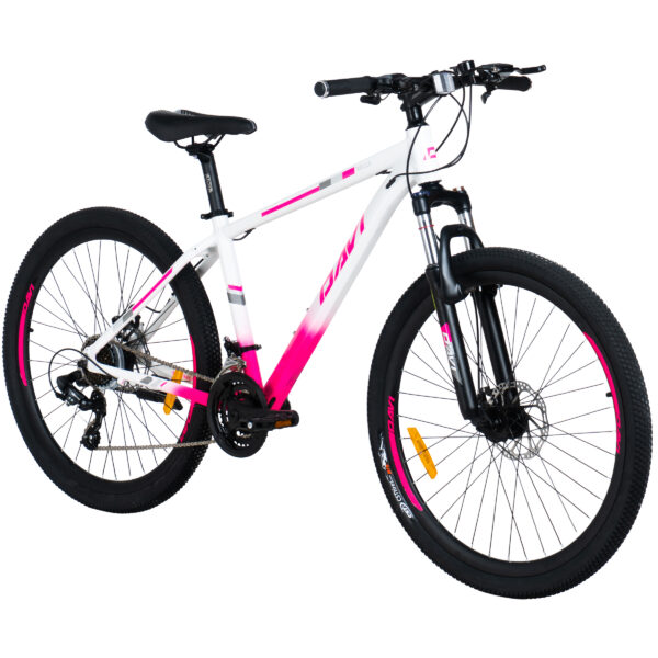 rower górski mtb davi bella aluminium, 27,5", 160–185 cm, 21 biegów, różowy/biały