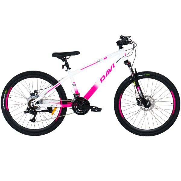 rower górski mtb davi bonita 26, 145–170 cm, 21 biegów, różowy/biały