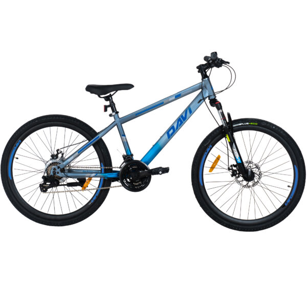 rower górski mtb davi terrano 26", 145 170 cm, 21 biegów, szary/niebieski