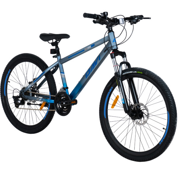 rower górski mtb davi terrano 26", 145 170 cm, 21 biegów, szary/niebieski