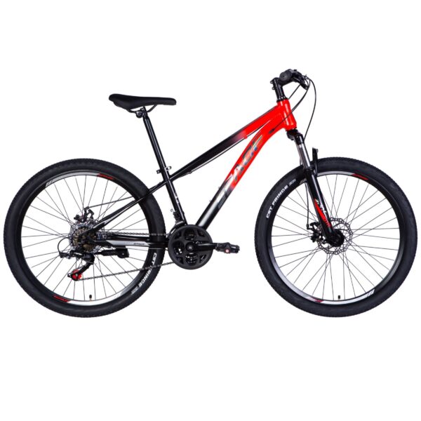 rower górski mtb mars 26", 145–170 cm, 21 biegów, czarny/czerwony