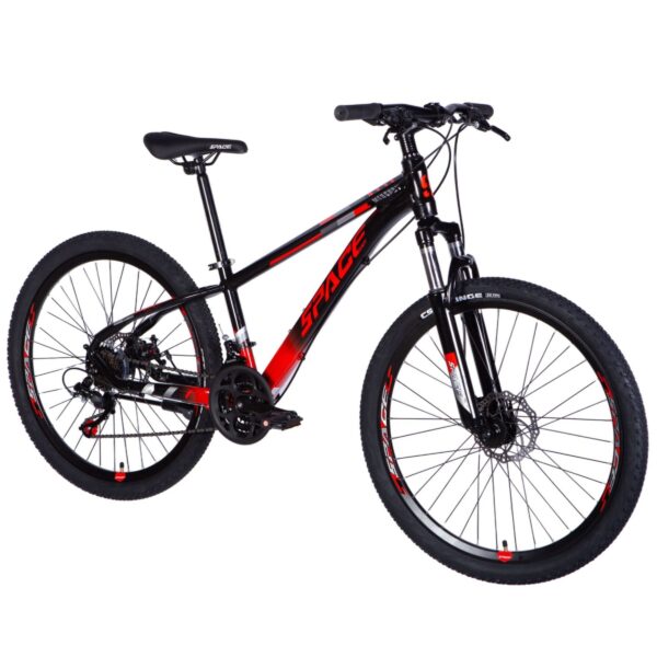 rower górski mtb mercury aluminium 26", 145–170 cm, 21 biegów, czarny/czerwony