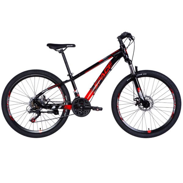 rower górski mtb mercury aluminium 26", 145–170 cm, 21 biegów, czarny/czerwony